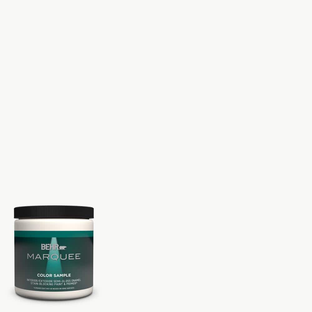 Behr Marquee 8 Oz Ultra Pure White Semi Gloss Enamel Interior Exterior Paint Primer Sample Mq33016 The Home Depot behr marquee 8 oz ultra pure white semi gloss enamel interior exterior paint primer sample