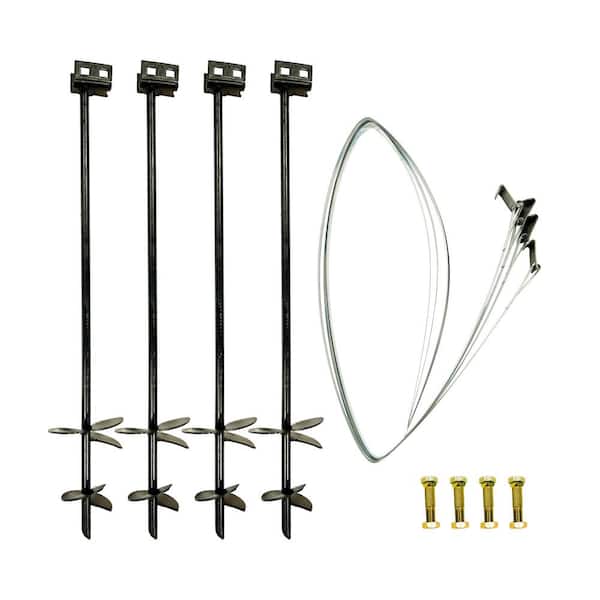 Tie Down 36 in. x 3/4 in. Double Head Anchoring Kit with Straps and Bolts (4-Pack) Specialty Fastener