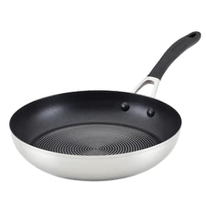 Steel Shield 10.25 in. Stainless Steel Stainless Nonstick Frying Pan in Silver