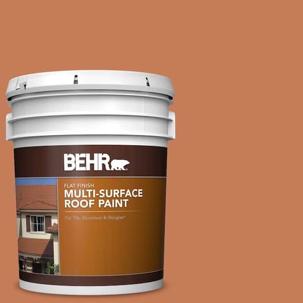 5 gal. #M210-6 Orange Liqueur Flat Multi-Surface Exterior Roof Paint