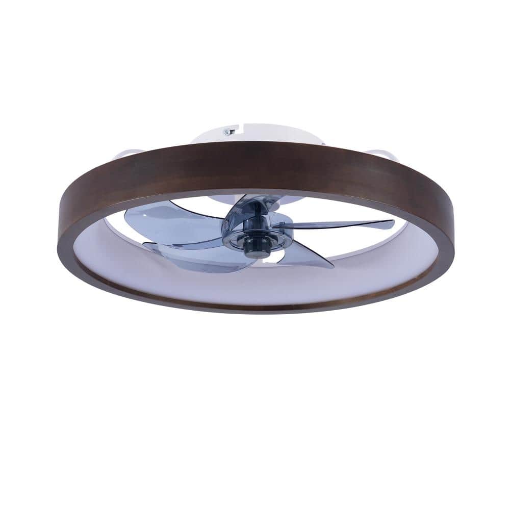 19.7 in. LED Indoor Flush Mount White Oak Farmhouse Style Indoor Ceiling Fan with Light Kit and DC Motor price history on PriceWatchPro