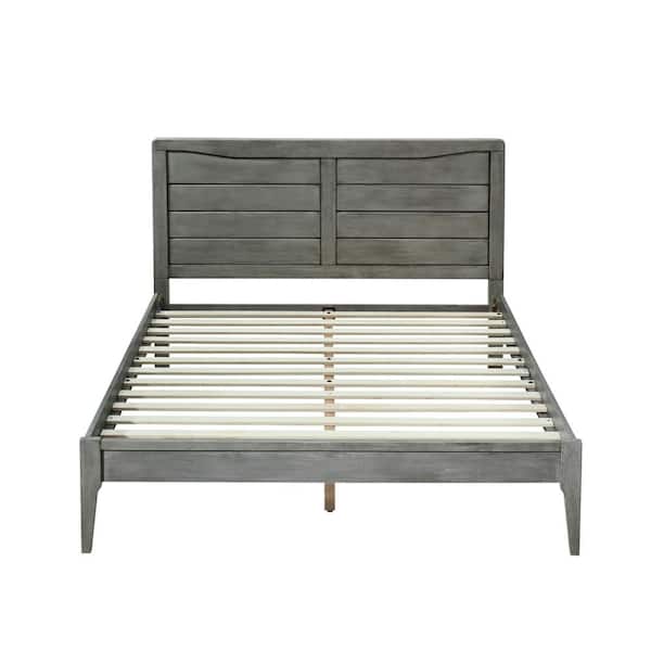 Noble House Darlin Rustic Grey Queen Bed Frame