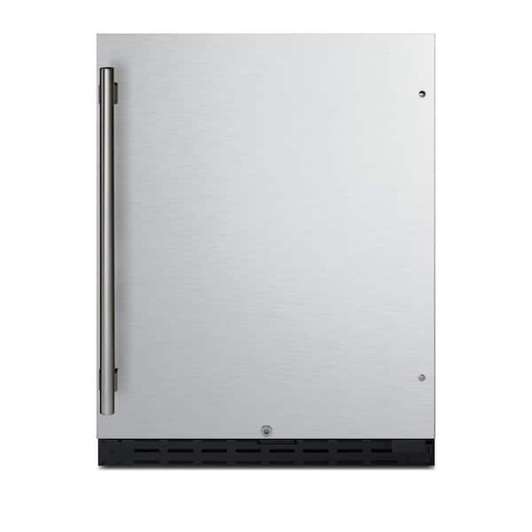 Summit Appliance 24 in. W 4.2 cu. ft. Mini Refrigerator without Freezer in Stainless Steel, ADA Compliant