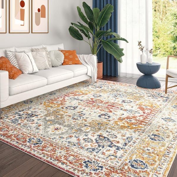 Tayse Rugs Chelsea Multi ft. x 10 ft. Oriental Indoor Area Rug CHL1200  8x10 The Home Depot