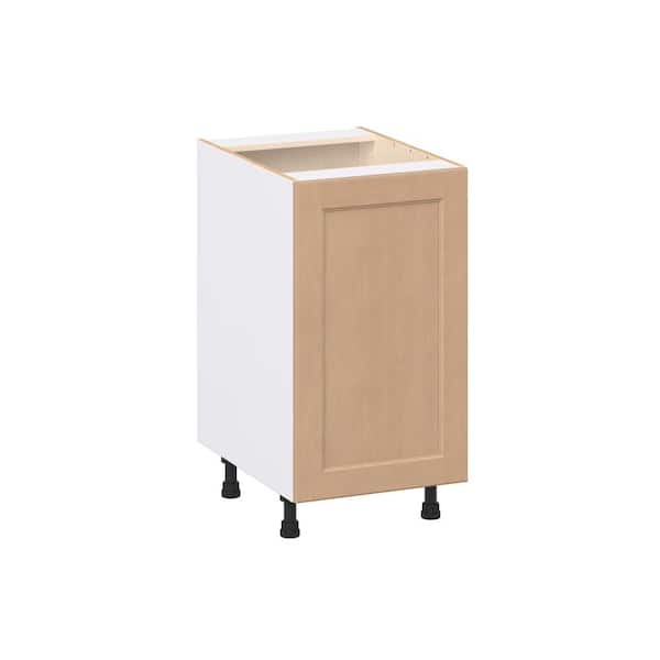 Lakewood Sugar Cookie Shaker Assembled Base Kitchen Cabinet with Full Height Door (18 in. W x 34.5 in. H x 24 in. D)