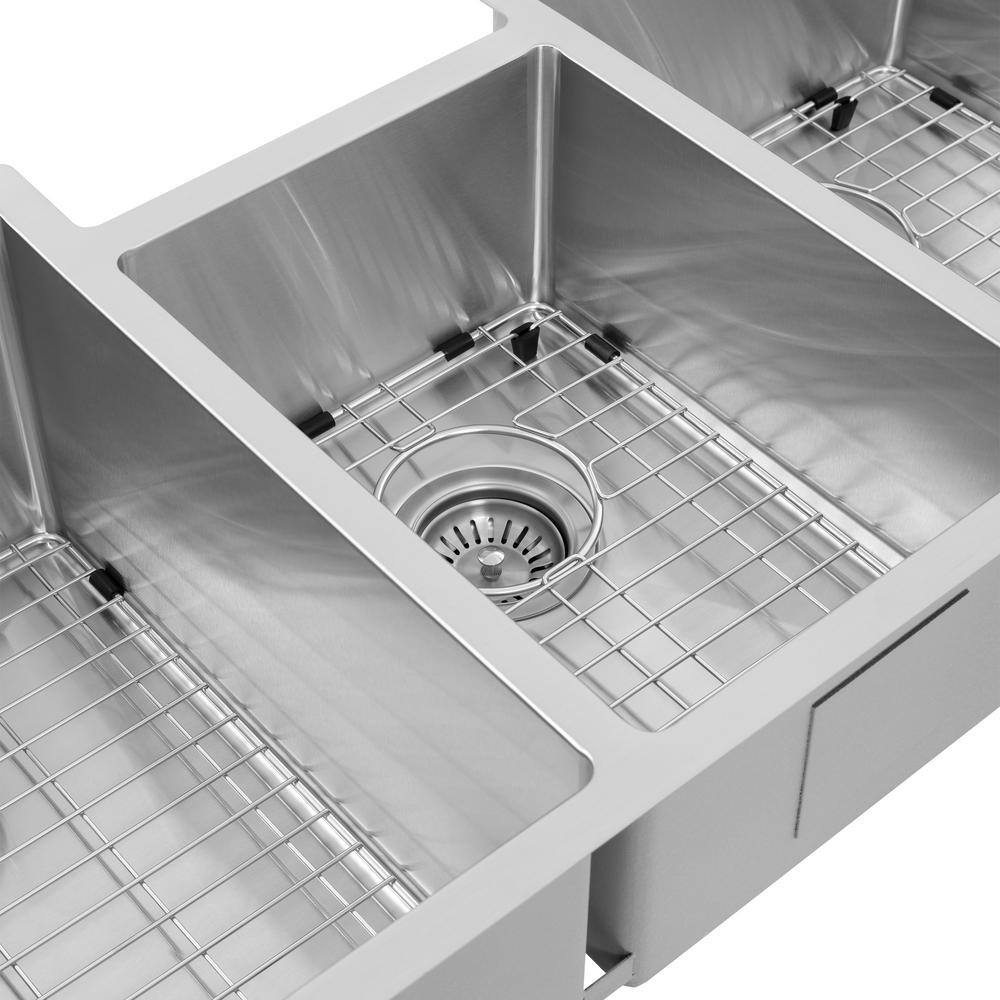 Breckenridge 45" Triple Bowl Stainless Steel Kitchen Sink