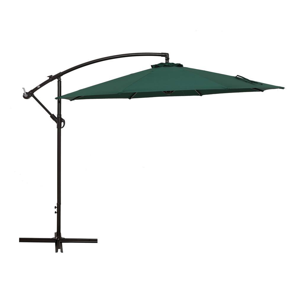 10 ft. Cantilever Outdoor Adjustable Offset Hanging Patio Umbrella in ...