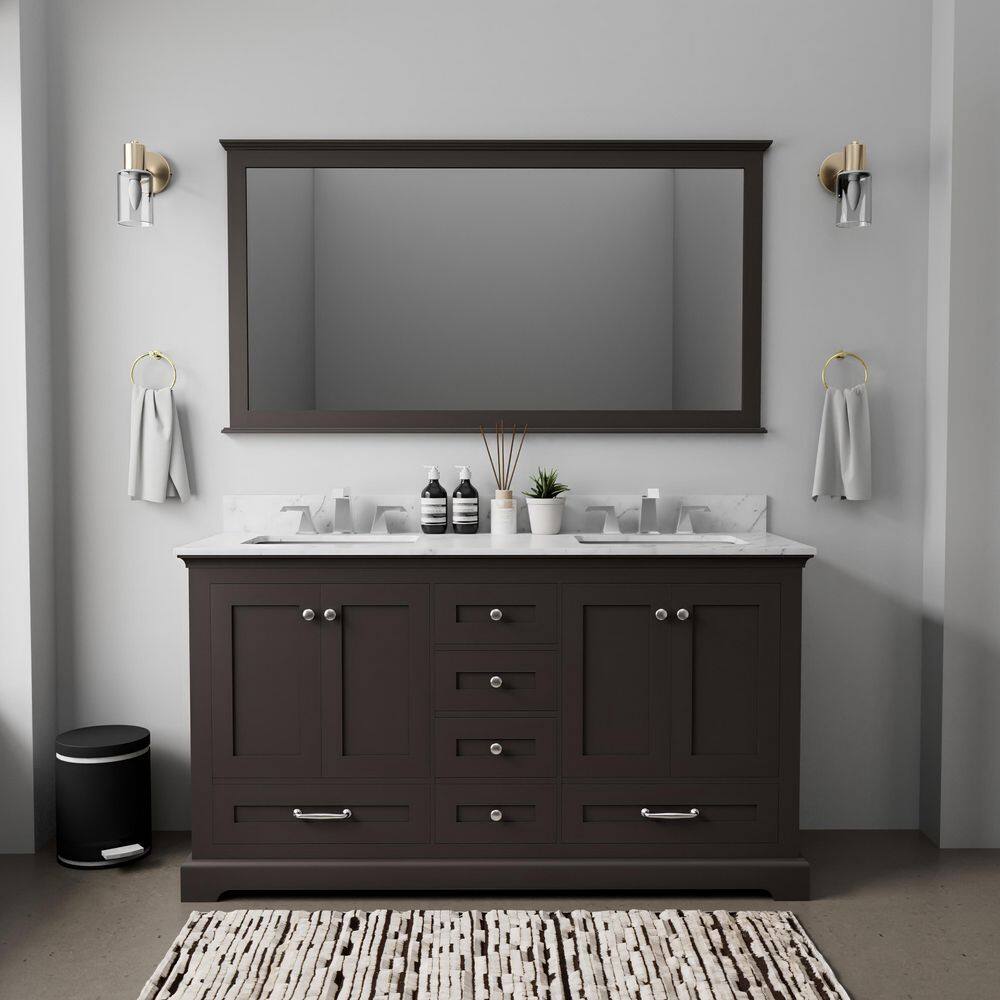 Dukes 60" Espresso Double Freestanding Bath Vanity