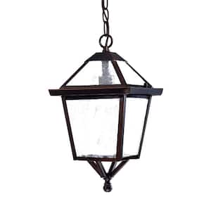 Bay Street Collection 1-Light Architectural Bronze Outdoor Hanging Light Fixture