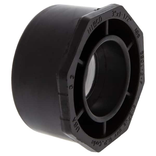 NIBCO 3 in. x 1-1/2 in. ABS DWV Spigot x Hub Flush Bushing
