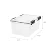 IRIS 19 Qt. Portable WeatherPro File Storage Box in Clear 110350 - The Home  Depot