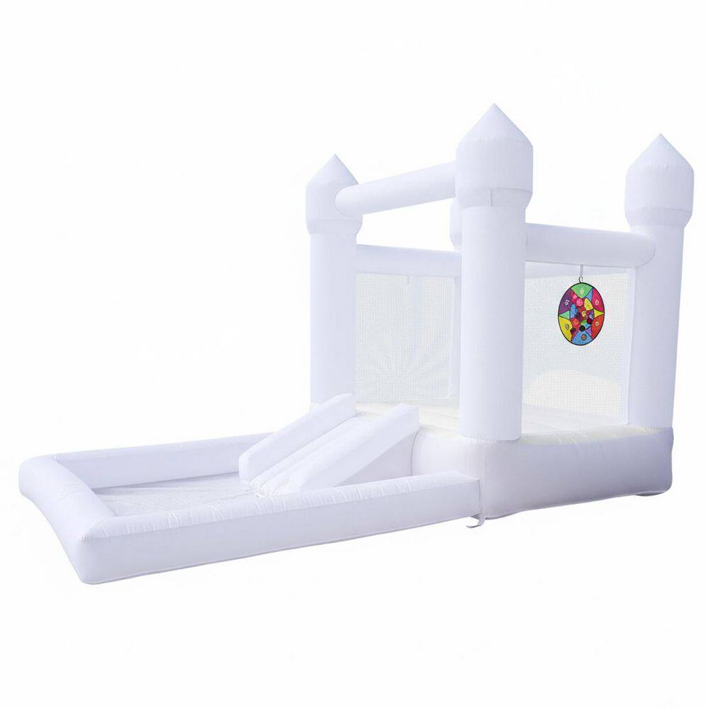 White Inflatable Bounce House with Blower, 142x87x87in Oxford Cloth Castle for Indoor Outdoor Use price history on PriceWatchPro