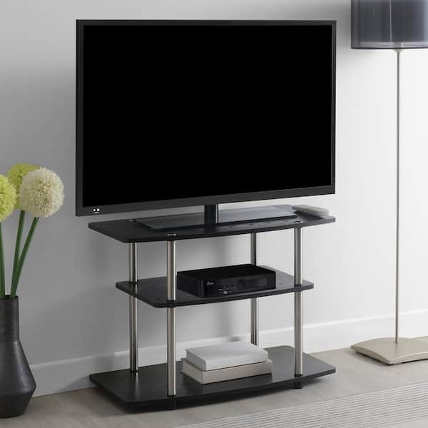 No Tool, 3 - Tier Entertainment TV outlet Stands, Espresso