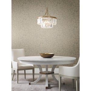Luminous Branches Taupe And Silver Wallpaper