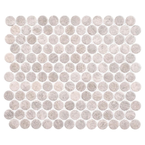 ANDOVA Estavo Vogel Grey 3/4 in. x 3/4 in. Penny Round Matte Porcelain Floor and Wall Mosaic Tile (9.5 sq. ft./Case)