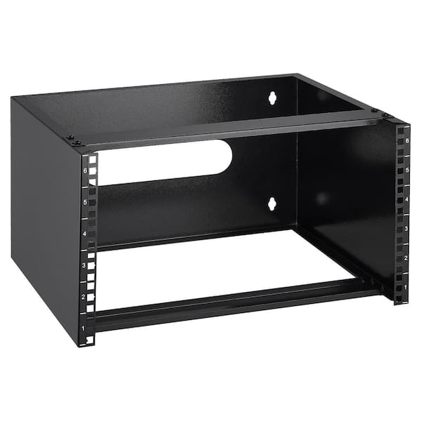 6U Wall Mount Network Rack 14 in. Depth Wall Mount Server Rack with Cage Nuts Household Shelving Unit 1-Tier