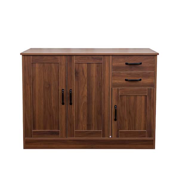 Unbranded 43.3 in. Dark Walnut Modern Wood Buffet Sideboard
