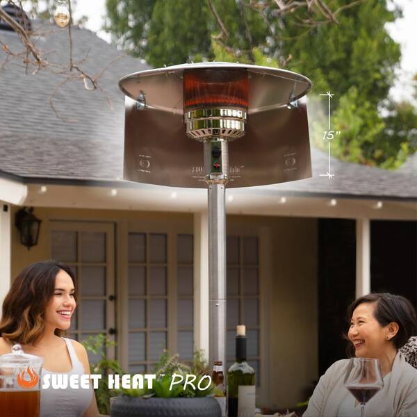 Sweet Heat Sweet Heat Pro 35 In X 15 In Aluminum Patio Heat Reflector For Round Top Heaters With Pro Clamps Universal Fit Shr15pro Usa The Home Depot