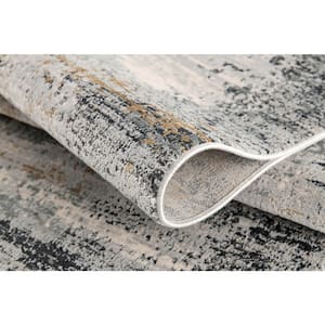 Capri Grey (5 ft. x 8 ft.) - 5 ft. 3 in. x 7 ft. 7 in. Modern Abstract Area Rug