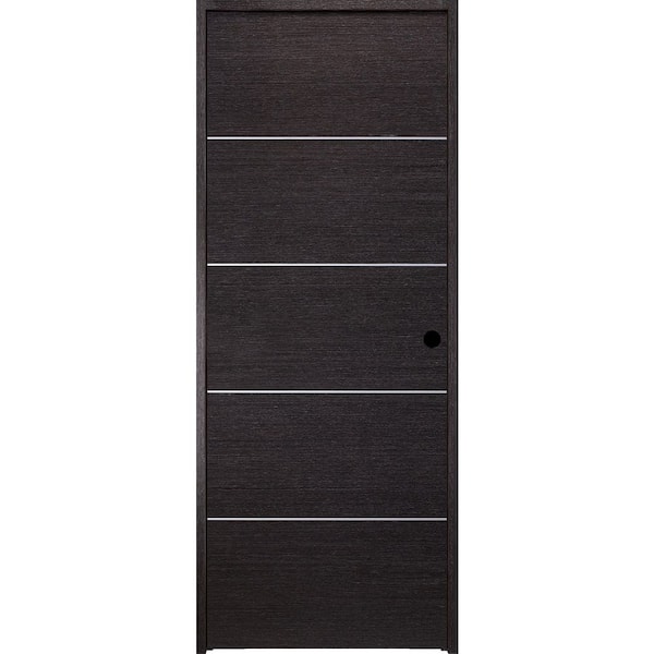 Belldinni 18 in. x 79 in. Avanti 4H Black Apricot Left-Hand Solid Core Wood Composite Single Prehung Interior Door