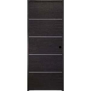 28 in. x 79 in. Avanti 4H Black Apricot Left-Hand Solid Core Wood Composite Single Prehung Interior Door