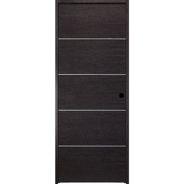 Belldinni 28 in. x 79 in. Avanti 4H Black Apricot Left-Hand Solid Core Wood Composite Single Prehung Interior Door