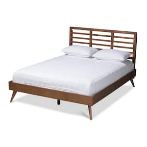 Calisto Walnut Full Platform Bed