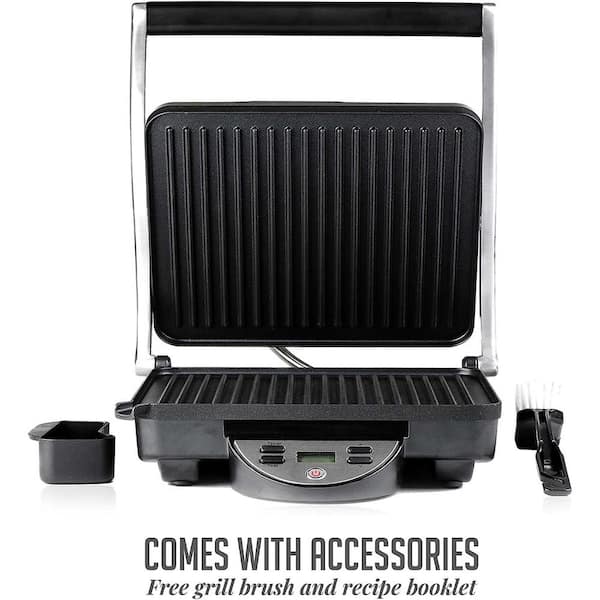 Hastings Home Electric Panini Press, Indoor Grill, And Gourmet Sandwich  Maker With Nonstick Plates - Black : Target