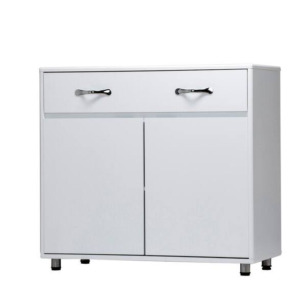 Harper & Bright Designs White Contemporary Accent Storage Cabinet