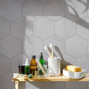 Recycle Hex River White 8-1/2 in. x 9-7/8 in. Porcelain Floor and Wall Tile (4.05 sq. ft./Case)