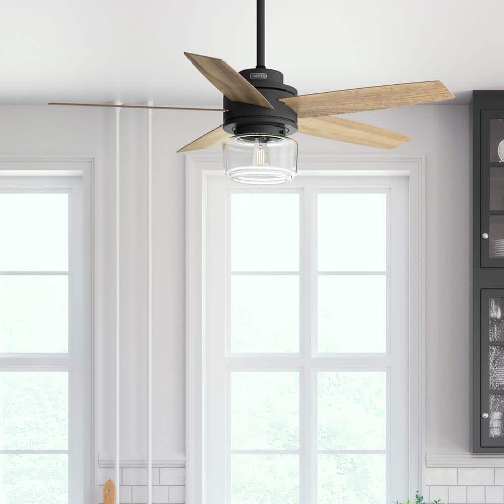 Margo 52 in. Indoor Matte Black Ceiling Fan with Light Kit and Remote Included price history on PriceWatchPro