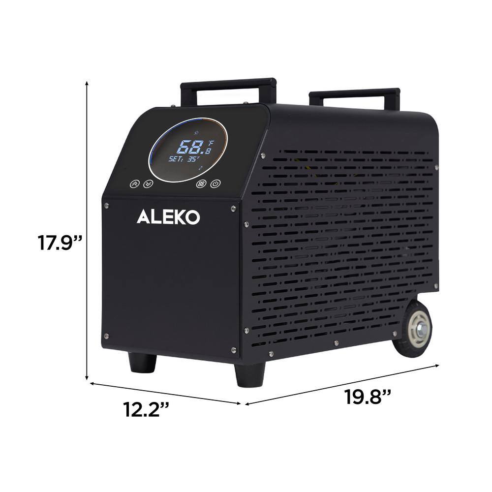 Aleko Black Electric Cold Plunge Chiller with Wi-Fi Control