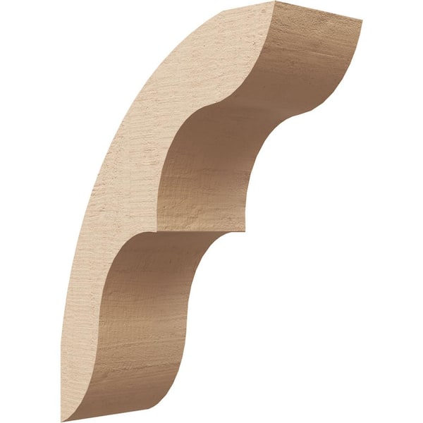 Ekena Millwork 5 in. x 16 in. x 12 in. Ozark Rough Cedar Woodgrain Timberthane Polyurethane Knee Brace, Primed