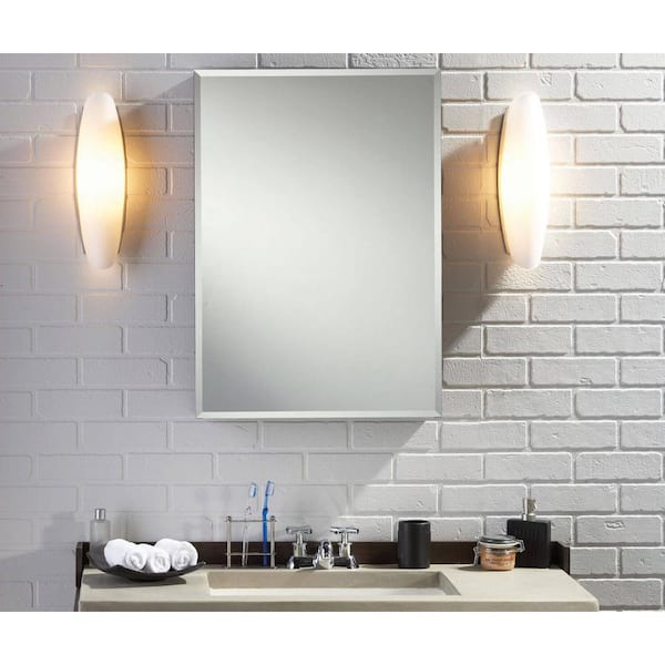 SV1530 15 in. x 30 in. Recessed or Surface Mount Medicine Cabinet in Single View Beveled Mirror