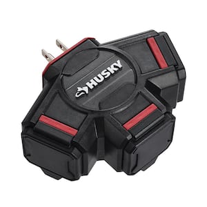 Husky Extension Cord Adapter with Water-Resistant Design for Indoor & Outdoor Use