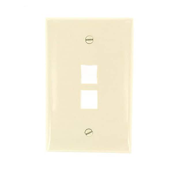 Almond 1-Gang Audio/Video Wall Plate (1-Pack) 41091-2TN