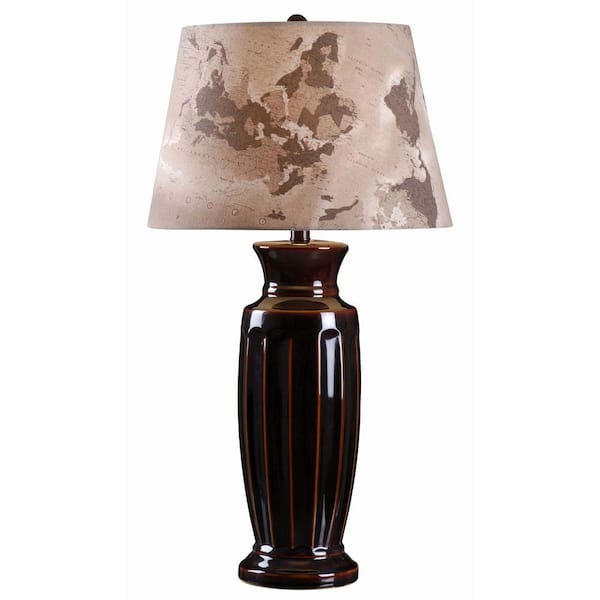 Kenroy Home Marielle 30 in. H Bronze Ceramic Table Lamp