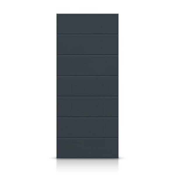 CALHOME 42 in. x 84 in. Hollow Core Charcoal Gray Stained Composite MDF Interior Door Slab