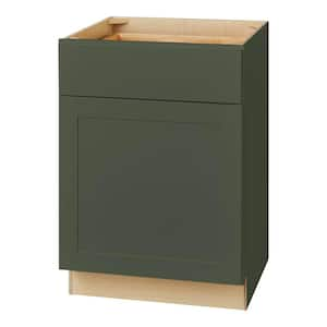 Avondale 24 in. W x 24 in. D x 34.5 in. H Ready to Assemble Plywood Shaker Base Kitchen Cabinet in Fern Green