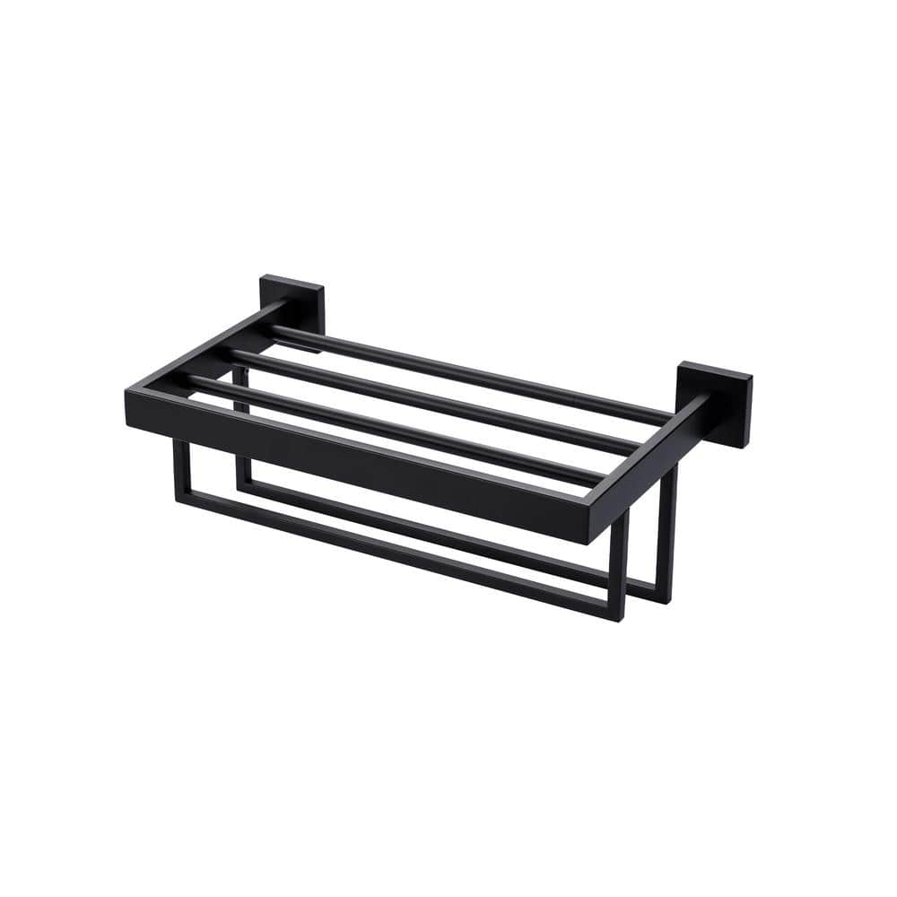 16 in. Wall Mounted Double Towel Bar in Matte Black price history on PriceWatchPro