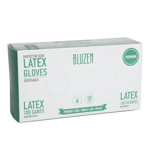 BluZen Medium White Disposable Latex 6.3 MIL Gloves, 1000 Per Case