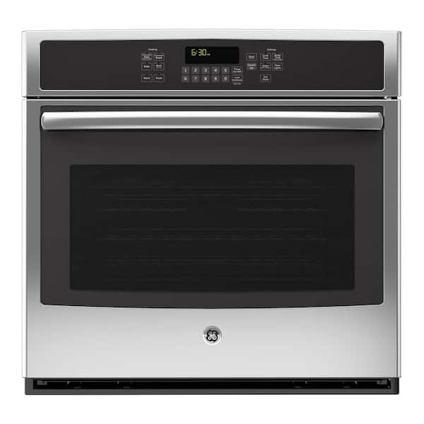 GE 30 in. 5.0 cu. ft. Single Electric Wall Oven Self-Cleaning with Steam in Stainless Steel