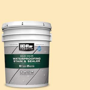 5 gal. #P270-2 September Morning Solid Color Waterproofing Exterior Wood Stain and Sealer