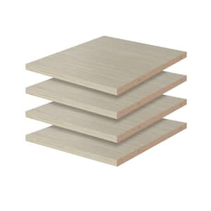 14 in. D x 12 in. W Rustic Grey Wood Shelf (4-Pack)