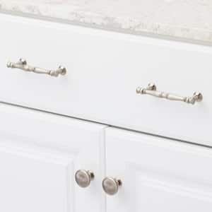 Crawford 3-3/4 in. (96mm) Traditional Satin Nickel Bar Cabinet Pull