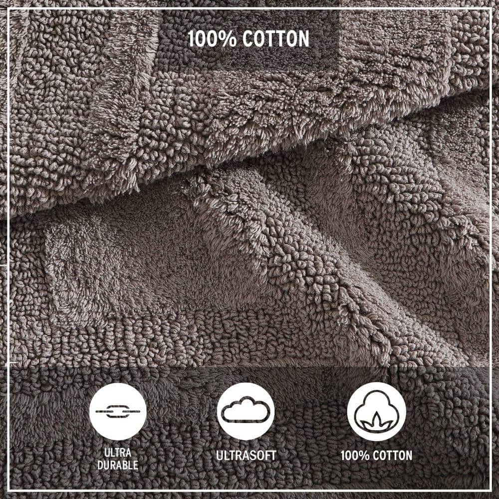Logan 22" x 60" Brown Cotton Tufted Bath Runner