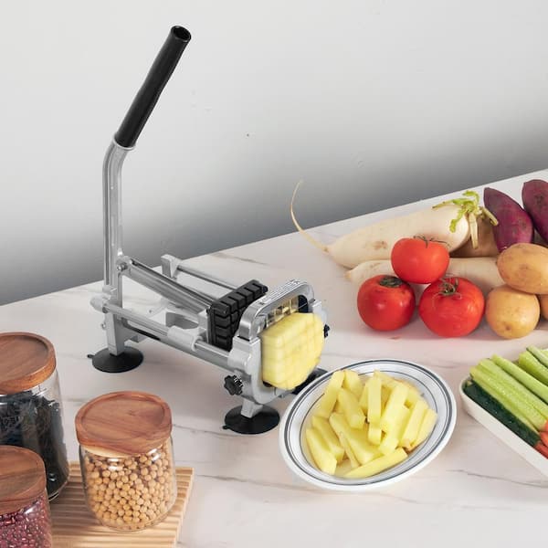  French Fry Cutter Potato Slicer, Stainless Steel French Fries  Slicer Potato Chipper Chip Cutter Chopper Maker Vegetable and Potato Slicer  for Potatoes Carrots Cucumbers: Home & Kitchen