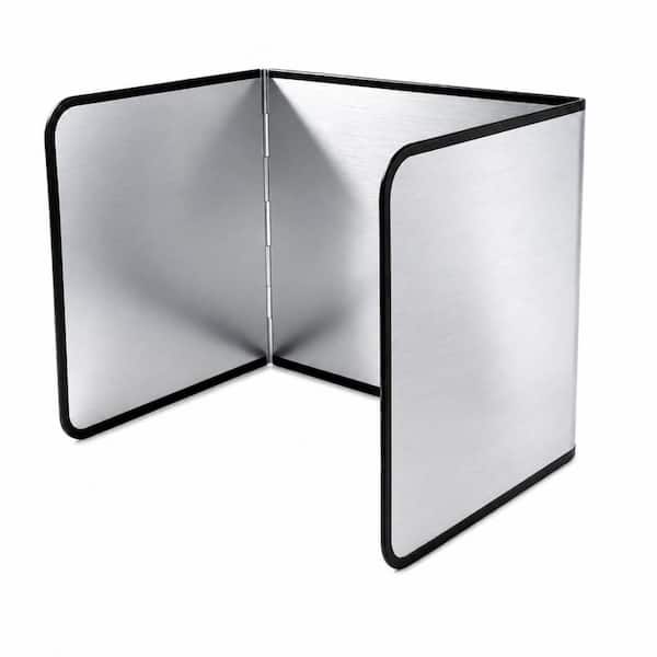 Stainless Steel Foldable 3-Sided Grease Splatter Guard for Frying Pan, Heat Resistant Stove Top Shield