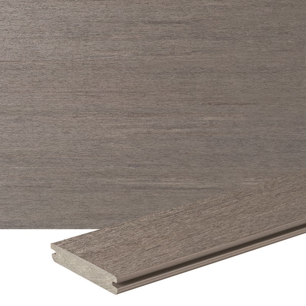 Advanced PVC Vintage 5/4 in. x 6 in. x 16 ft. Grooved Coastline PVC Deck Board (Actual: 1 in. x 5 1/2 in. x 16 ft. )