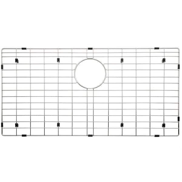 29.29 in. x 15.39 in. Rear Drain Stainless Steel Sink Grid